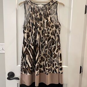 Elegant Animal Print Mini Dress